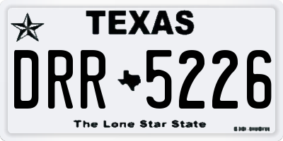 TX license plate DRR5226