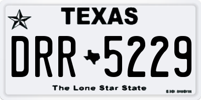 TX license plate DRR5229