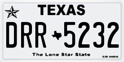 TX license plate DRR5232