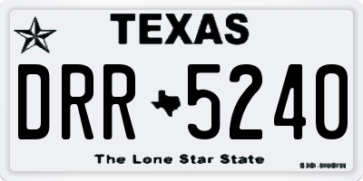 TX license plate DRR5240