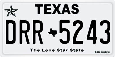 TX license plate DRR5243
