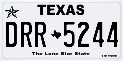 TX license plate DRR5244