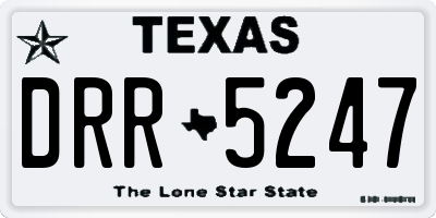 TX license plate DRR5247