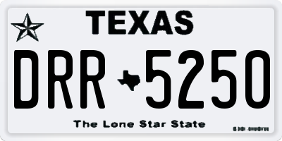 TX license plate DRR5250