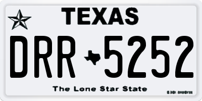 TX license plate DRR5252