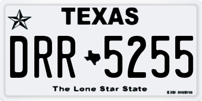 TX license plate DRR5255