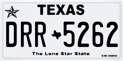 TX license plate DRR5262