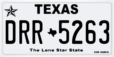 TX license plate DRR5263