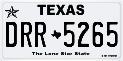 TX license plate DRR5265