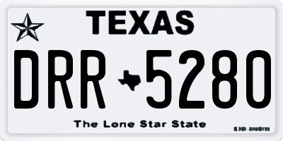 TX license plate DRR5280