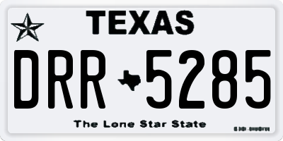 TX license plate DRR5285