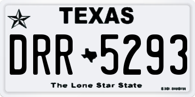TX license plate DRR5293