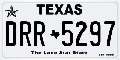 TX license plate DRR5297