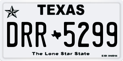 TX license plate DRR5299