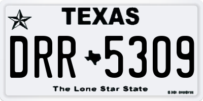 TX license plate DRR5309