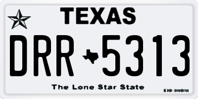 TX license plate DRR5313