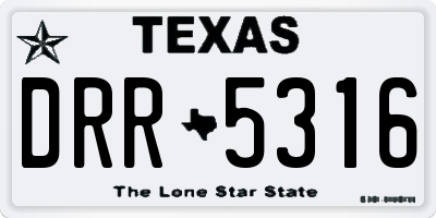 TX license plate DRR5316