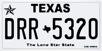 TX license plate DRR5320