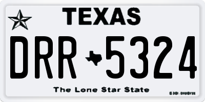 TX license plate DRR5324