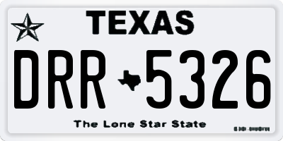 TX license plate DRR5326