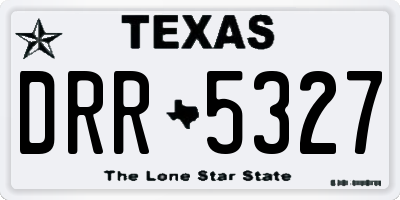 TX license plate DRR5327