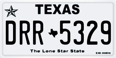 TX license plate DRR5329