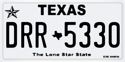 TX license plate DRR5330
