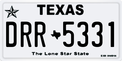 TX license plate DRR5331