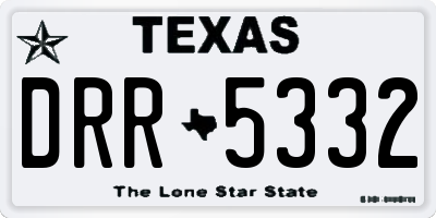 TX license plate DRR5332
