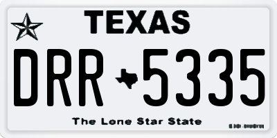 TX license plate DRR5335