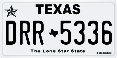 TX license plate DRR5336