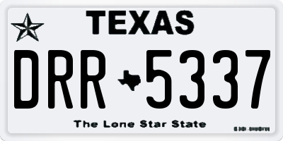 TX license plate DRR5337