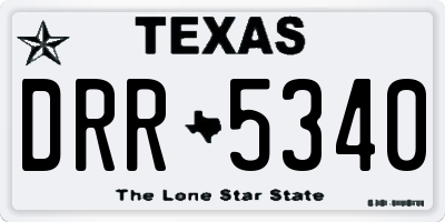 TX license plate DRR5340