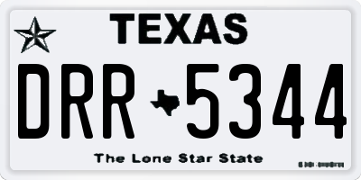 TX license plate DRR5344