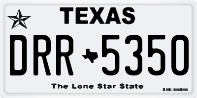 TX license plate DRR5350