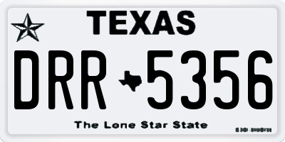 TX license plate DRR5356
