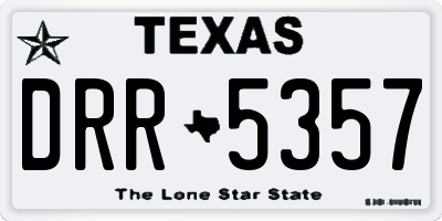 TX license plate DRR5357