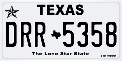 TX license plate DRR5358