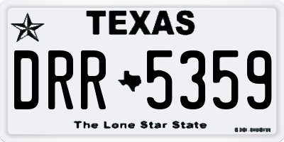 TX license plate DRR5359