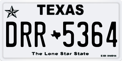 TX license plate DRR5364