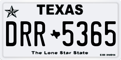 TX license plate DRR5365