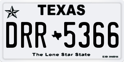 TX license plate DRR5366
