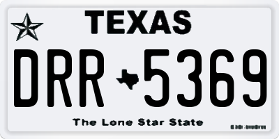 TX license plate DRR5369