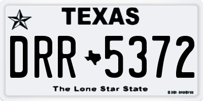 TX license plate DRR5372