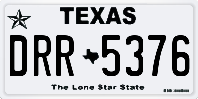 TX license plate DRR5376
