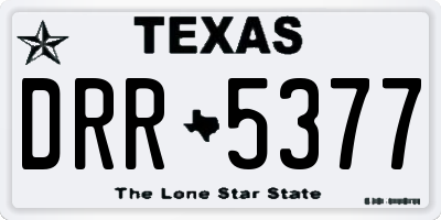 TX license plate DRR5377