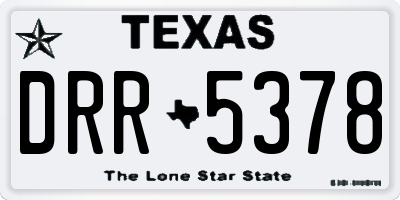 TX license plate DRR5378