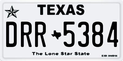 TX license plate DRR5384