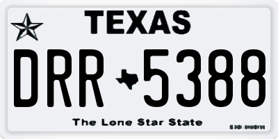 TX license plate DRR5388