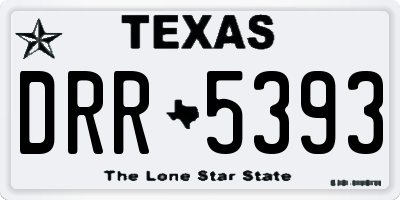 TX license plate DRR5393